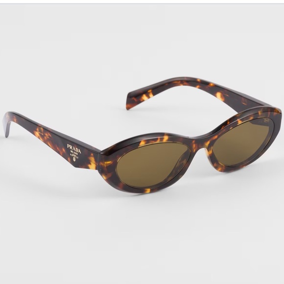 NEW PRADA OVAL SUNGLASSES SPR 26Z 14L09Z HAVANA GREEN PR 26ZS EYEWEAR PR26ZS - Picture 1 of 5